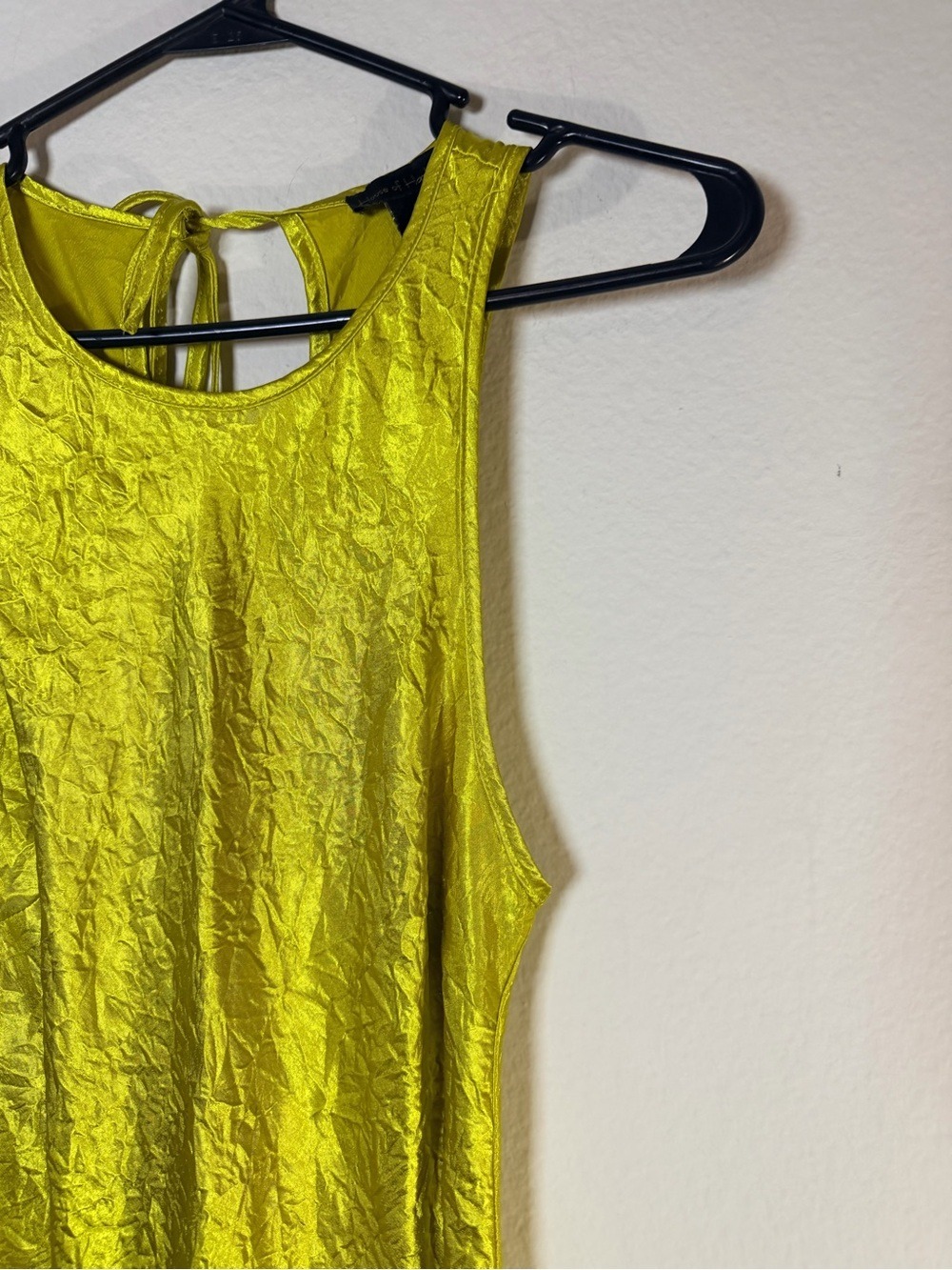 House of Harlow 1960 Metallic Chartreuse Maxi Dress Size Small - Picture 5 of 10